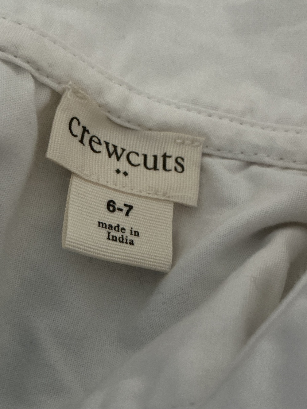 Crewcuts White Ruffle-Collar Button-Down Blouse - Picture 2 of 3